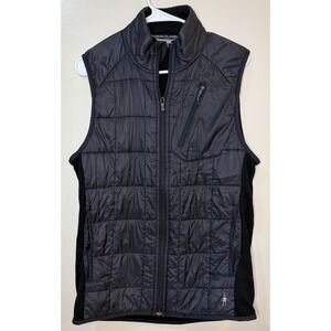 Smartwool PhD SmartLoft Divide Vest Mens Med Black Merino Wool Insulated‎ SP623